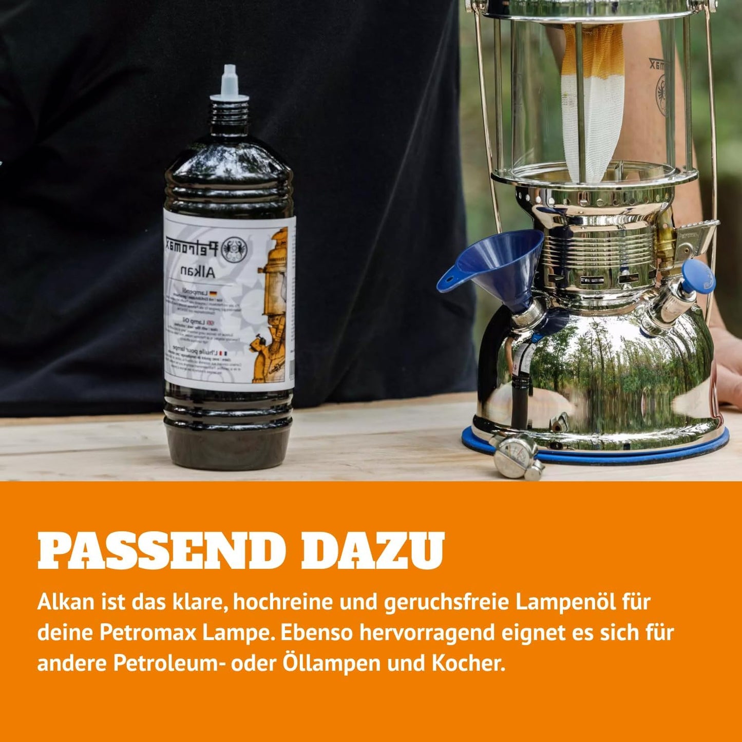 HK500 Pressurized Lantern, 500 Candlepower with 1 Quart Kerosene Tank for Home, Camping